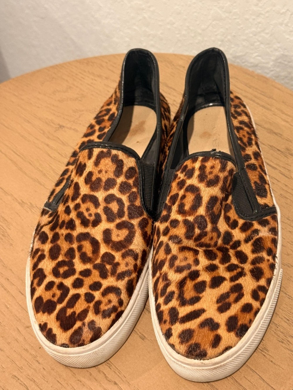 Banana Republic Leopard Print Slip-On Sneakers - Brown & Black